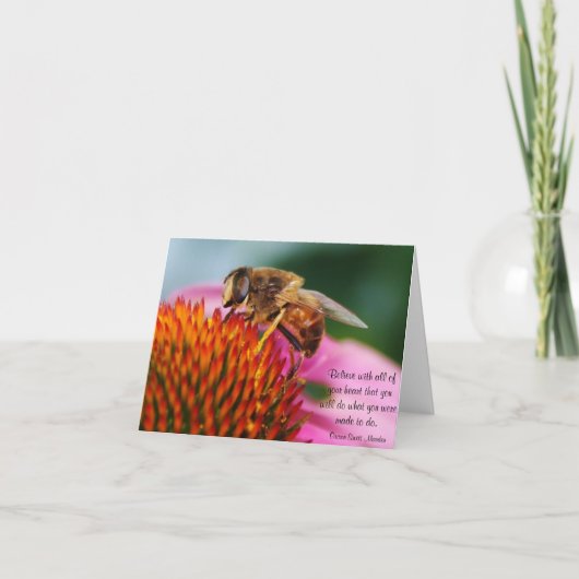 Bee Inspirerend Blank Kaart (Voorkant)