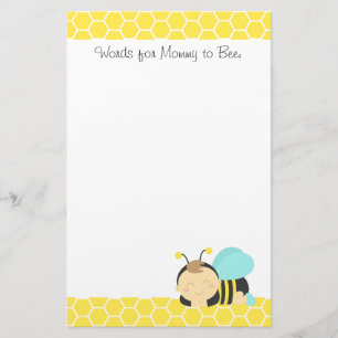 Bee is voor Baby, Bumble Bee voor mama Briefpapier
