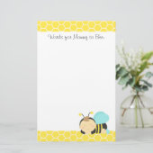 Bee is voor Baby, Bumble Bee voor mama Briefpapier (Staand voorkant)