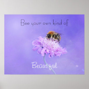 Bee je eigen soort mooi Inspirerend Poster