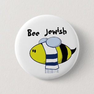 "Bee Jewish" Ronde Button 5,7 Cm