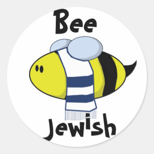 "Bee Jewish" Ronde Sticker