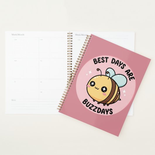 Bee Journal – Cute Pastel Bumblebee Notebook (Devant avec enveloppe)