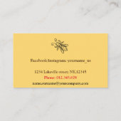 Bee keeper design aanpasbaar visitekaartje (Achterkant)