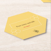 Bee keeper design aanpasbaar visitekaartje kartonnen onderzetters (Schuin)
