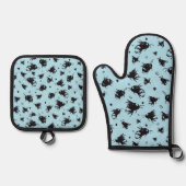 Bee Keuken Set: Oven Mitt & Pot Houder Gift Ovenwant & Pannenlap Set (Voorkant)