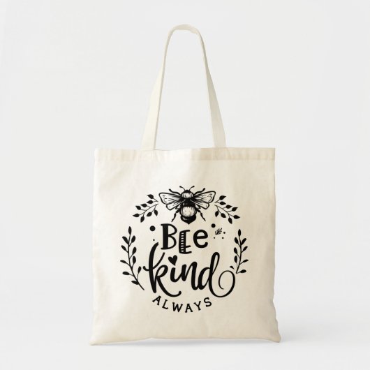 Bee Kind Always - reusable eco friendly tote bag (Devant)