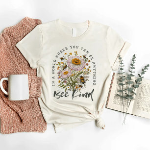 Bee Kind - Bee en Wild Flowers T-shirt