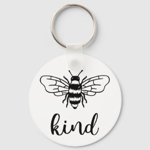 Bee Kind Black Sleutelhanger