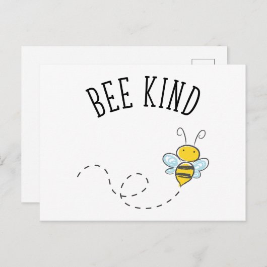Bee Kind Briefkaart (Voorkant / Achterkant)