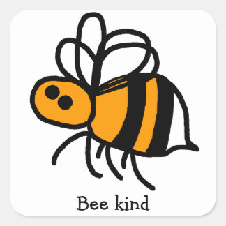 Bee Kind Bumble Bee Stickers 20 per vel