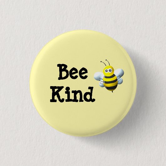 Bee Kind Bumblebee Ronde Button 3,2 Cm (Voorkant)