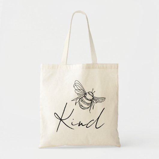 "Bee Kind" Canvas tas | Bevorder vriendelijkheid (Voorkant)
