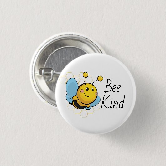 Bee Kind Cute Pinback Button (Voorkant /achterkant)