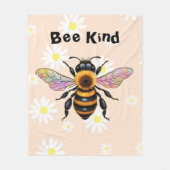 Bee Kind Fleece Deken (Voorkant)