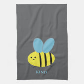 Bee Kind Grijs Blauw Theedoek (Verticaal)