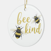 Bee Kind Keramisch Ornament (Links)