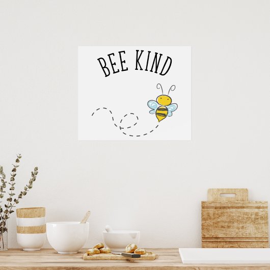 Bee Kind Poster (Keuken)