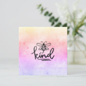Bee Kind Rainbow Ombre Kaart (Staand voorkant)