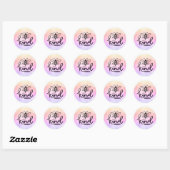 Bee Kind Rainbow Ombre Ronde Sticker (Vel)