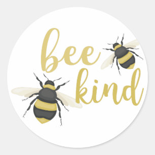 Bee Kind Ronde Sticker