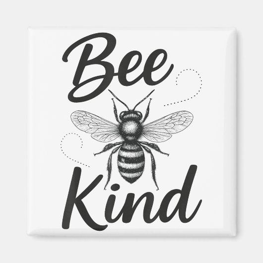 Bee Kind Sitive Quote Cute Funny Design For Kids  Magneet (Voorkant)
