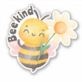 Bee Kind Waterdicht Sticker (Voorkant)