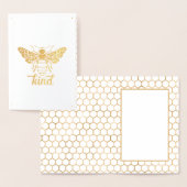 Bee Kind | Wees aardig | goudfolie- bij Folie Kaarten (Display)