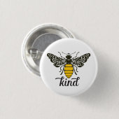 Bee Kind | Wees vriendelijk |  bijen Ronde Button 3,2 Cm (Voorkant /achterkant)