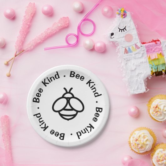 Bee Kind, wees vriendelijk honingbij ontwerp Papieren Bordje (Feest)