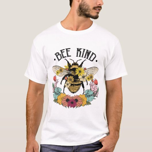 Bee Kind Wilde Vloer T-shirt (Voorkant)
