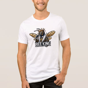 Bee King   Royal Swag Insect Art Tri-Blend Shirt