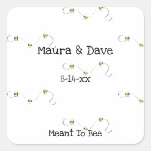 Bee koele  tekst bedoeld om bij te zijn vierkante sticker