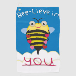 Bee-Lieve in U Golfhanddoek