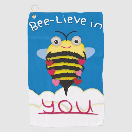 Bee-Lieve in U Golfhanddoek (Voorkant)