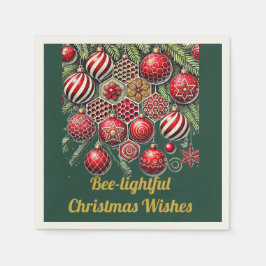 Bee-lightful kerstwensen - kerstversiering servet