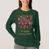 Bee-lightful kerstwensen - kerstversiering t-shirt (Voorkant)