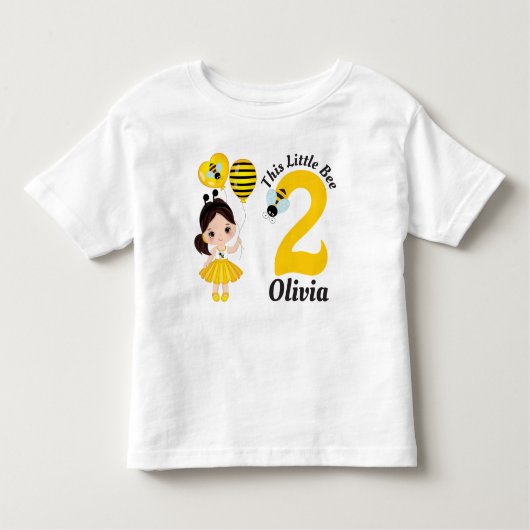 Bee Little mignonne fille Anniversaire T-shirt enf (Devant)