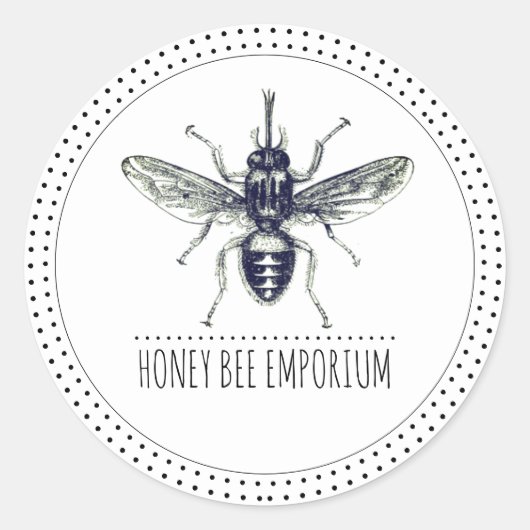 Bee Logo Honey Label (Voorkant)