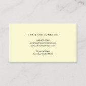 Bee logo honingraat op geel visitekaartje (Achterkant)