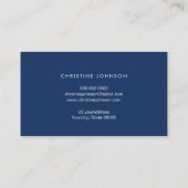 Bee logo op blauwe achtergrond visitekaartje (Achterkant)