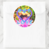 BEE LOVE long autocollant rond (Sac)