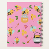 "Bee lucky" Schattigee persoonlijke naam Planner (Achterkant)