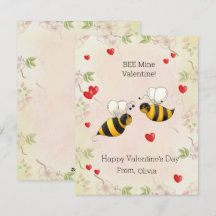 BEE Ma Saint-Valentin !  Carte de vacances pour la