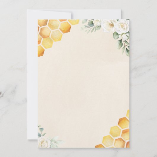 Bee Meant to Bee Couples Douche Code Bruids Kaart (Achterkant)