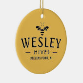 BEE MERRY Apiary Beekeeper Bee Ornament (Rechts)