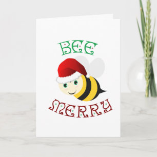 Bee Merry Feestdagen Kaart
