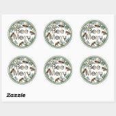 Bee Merry Honeybee Kerstvakantie Sticker (Vel)