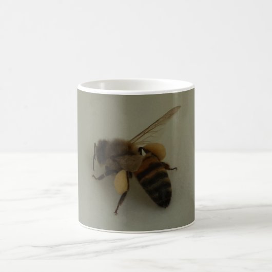 Bee miel blanc café Mug (Centre)
