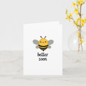 BEE Mieux Bientôt Malade Bee Obtenir Bonne Carte (Fleur jaune)
